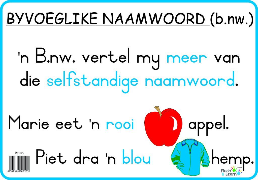 Byvoeglike Naamwoorde Adjectives – Salamselim