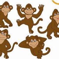 Grade 1 English: “Five little monkeys” and revision of the k and l words.